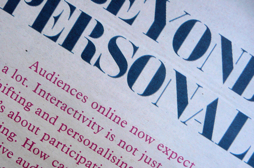 Beyond personal Beyond personal